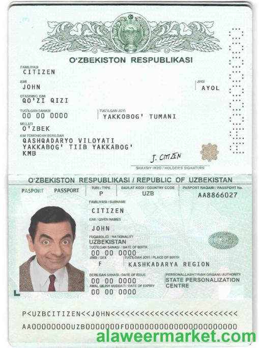 Uzbekistan passport